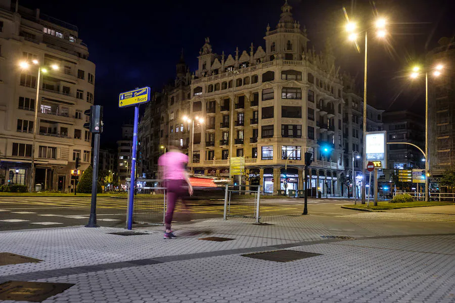 Así luce la iluminación nocturna en la capital guipuzcoana