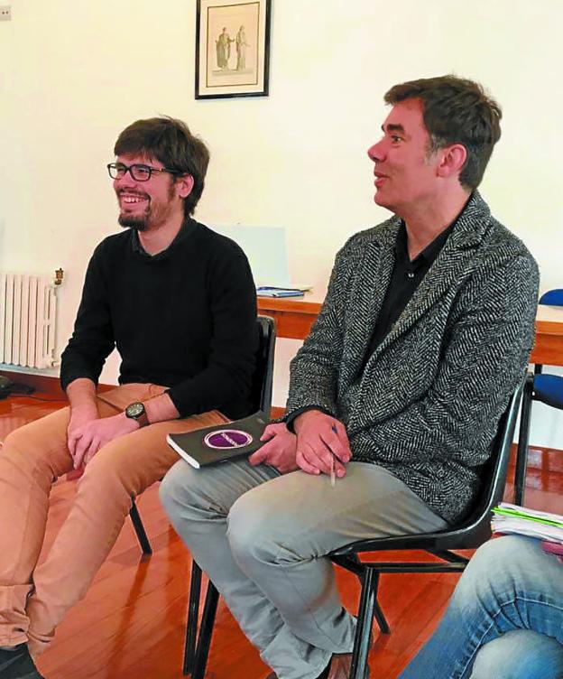 Lander Martínez (Podemos Euskadi) y Edu Santos (Podemos Navarra).