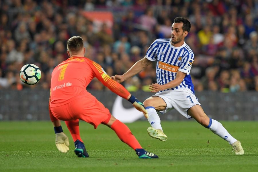 La Real Sociedad se enfrenta al Barcelona en la última jornada de la Liga. 