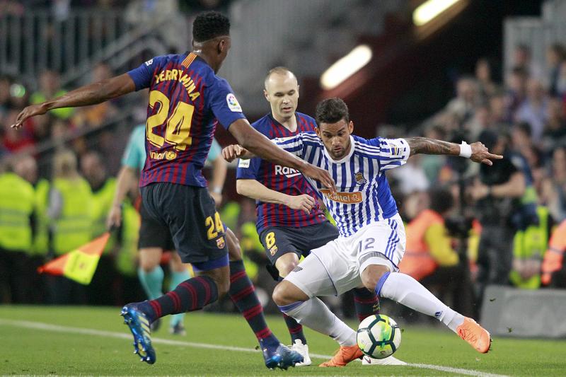 La Real Sociedad se enfrenta al Barcelona en la última jornada de la Liga. 
