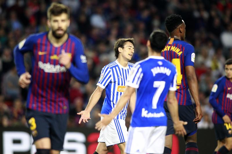 La Real Sociedad se enfrenta al Barcelona en la última jornada de la Liga. 