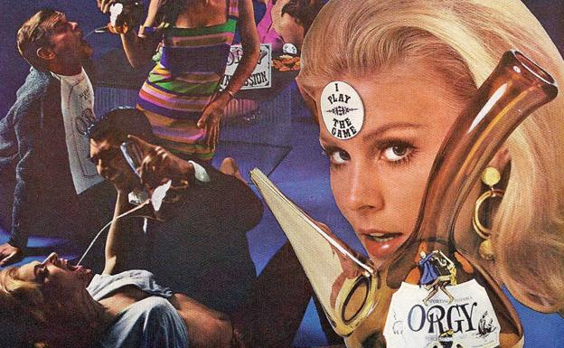 Anuncio de Orgy, el juego del porrón. 1967 
