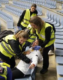 Imagen secundaria 2 - Tres momentos del simulacro.