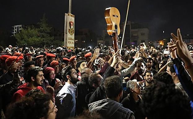 Miles de personas, durante las protestas.