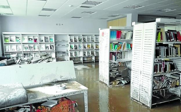 Así quedó la biblioteca en Antzuola.