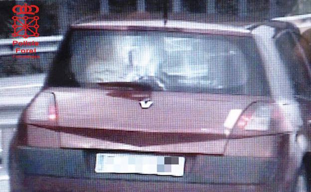 Fotografía del infractor captada por el radar de la Policía Foral en la Autovía de Leitzaran, a la altura de Lekunberri.