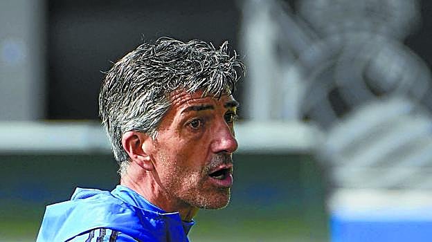 Imanol Alguacil, en uno de sus últimos entrenamientos con el primer equipo.