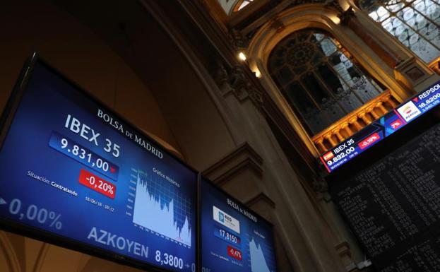 El Ibex-35 cierra al alza, pero no recupera los 9.800