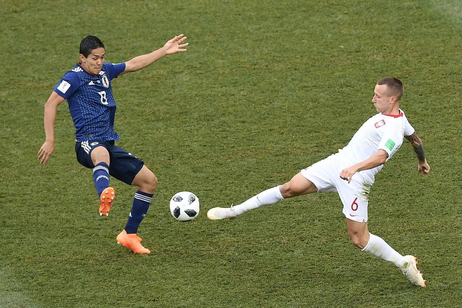 Las mejores imágenes del tercer partido del Grupo H entre Japón y Polonia. 