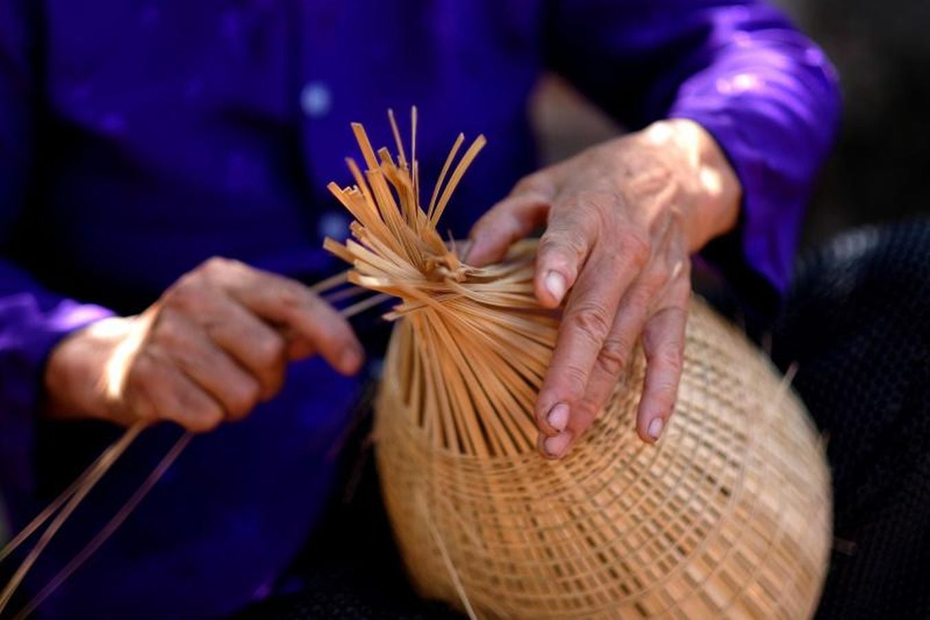 La aldea de Thu Sy, en Vietnam, es famosa por su costumbre de tejer macetas para pescar siendo una de sus mayores fuentes de ingresos.