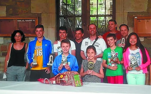 Los azkoitiarras en los torneos celebrados en Zumarraga. 