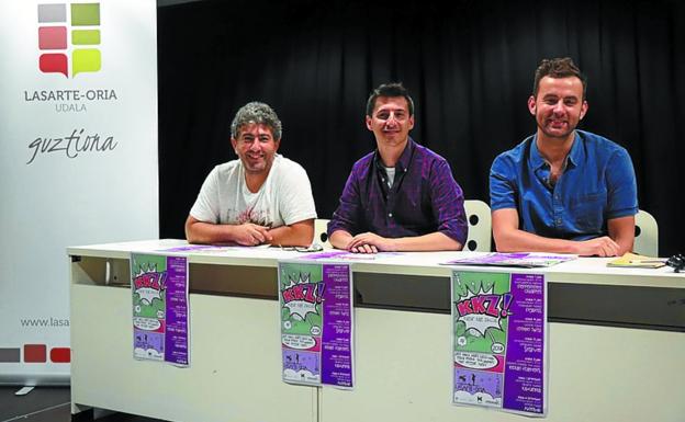 Alonso, Zaballos y Telleria en la presentación del ciclo. 