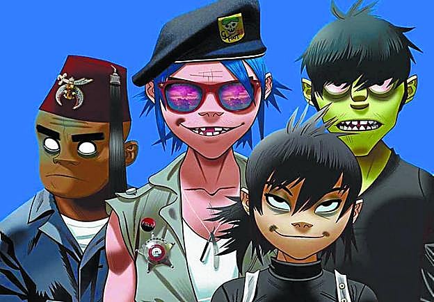 A la izquierda, Childish Gambino; a la derecha, The XX (arriba) y Gorillaz (abajo).