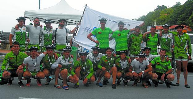 Hondarribia logró el campeonato de Gipuzkoa en la categoría  sénior masculina, en Mutriku, el pasado miércoles. 