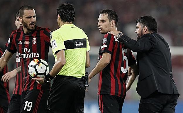 Gattuso durante la final de la Copa Italia