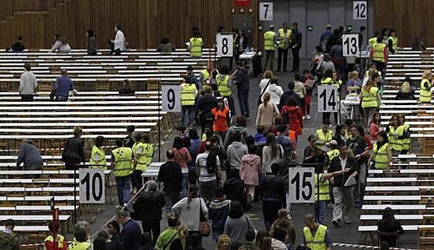 Opositores en una de las pruebas realizadas en el BEC. 
