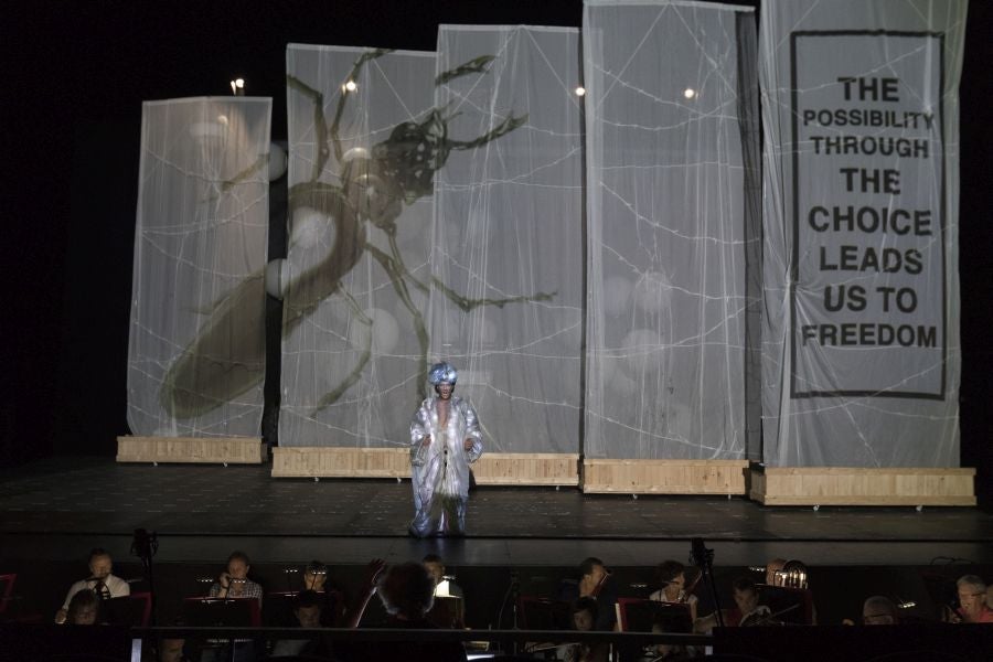 Ensayo general de La Fura dels Baus junto a la Orquesta Sinfónica de Bilbao este miércoles en el Kursaal