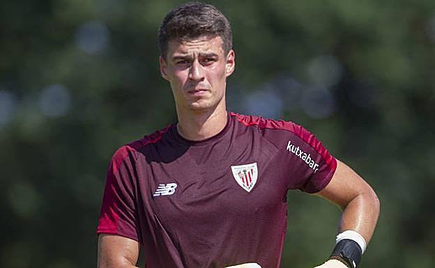 Kepa, durante un entrenamiento de la pretemporada en De Lutte, Holanda. 