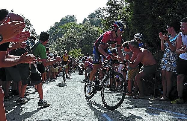 Ion Izagirre, el sábado en Murgil, una subida espectacular pero que condiciona el desarrollo de las últimas ediciones de la Clásica. 