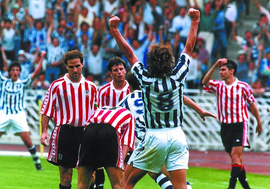 Un día inolvidable (28/05/95). Idiakez, en el 5-0 ante el Athletic. 