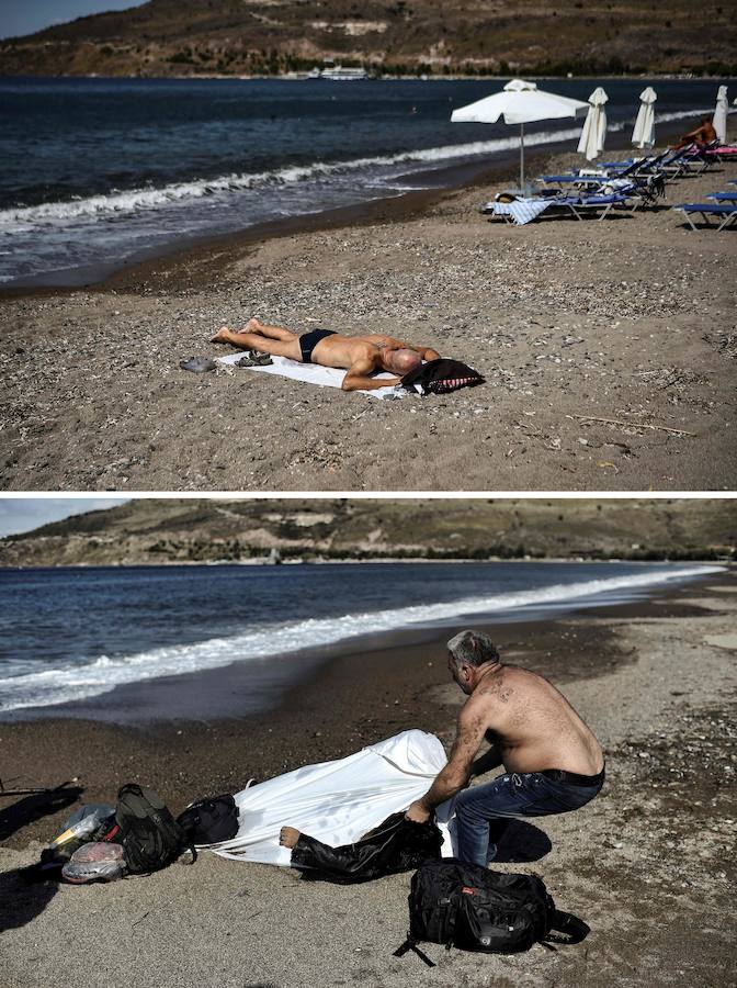Hace tres años, la isla griega de Lesbos estuvo en el epicentro de la crisis migratoria de 2015, la más importante en Europa desde la Segunda Guerra Mundial.En el momento de mayor intensidad de la crisis de los refugiados, unos 5.000 solicitantes de asilo, Actualmente, entre 35 y 80 personas llegan a diario en las costas griegas. Unos 9.500 refugiados malviven en el campo de acogida de Moria, Las autoridades intentan ahora alejar los refugiados de las playas más turísticas. Numerosos turistas ignoran que en la misma arena donde toman el sol miles de refugiados llegaron en busca de una vida segura. Y muchos de ellos aún no la han encontrado.