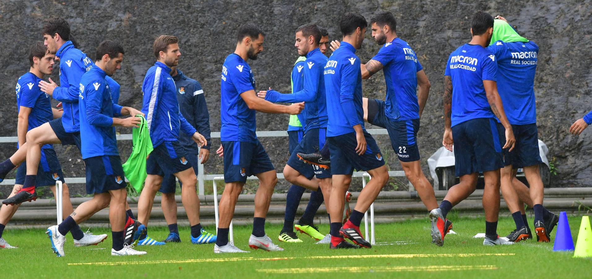 Garitano ha dirigido la última sesión de la Real Sociedad antes de visitar al Villarreal en el que será el primer partido liguero.