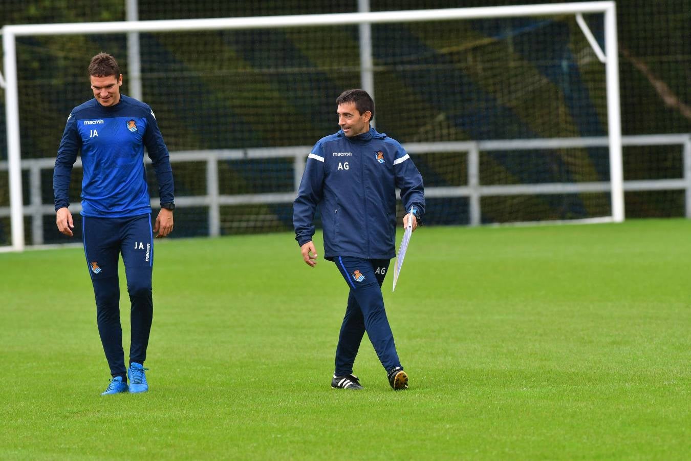 Garitano ha dirigido la última sesión de la Real Sociedad antes de visitar al Villarreal en el que será el primer partido liguero.