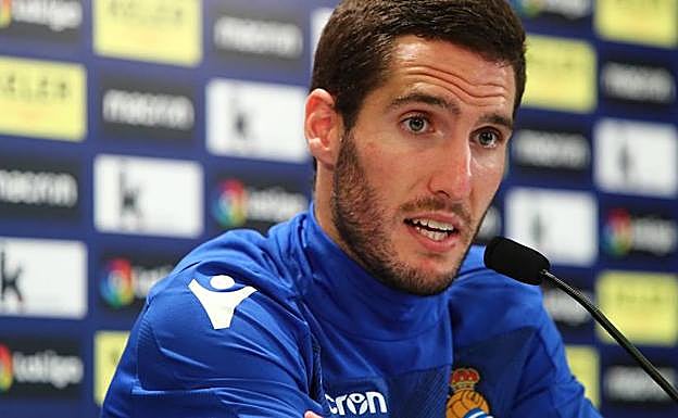 Joseba Zaldua, durante la comparecencia de este martes en Zubieta. 