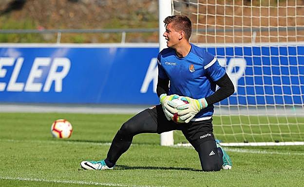Garrancho, durante un entrenamiento esta pretemporada. 