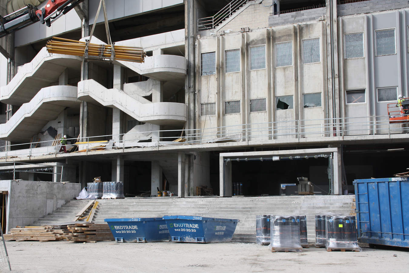 La reforma del estadio de Anoeta sigue su curso para poder abris sus puerta el 15 de septiembre ante el Barcelona