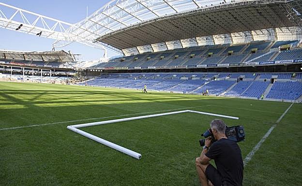 Galería. Anoeta está listo para el partido del sábado. 
