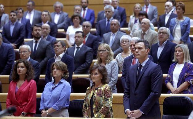 El Gobierno de Pedro Sánchez compareció este martes en el Senado.