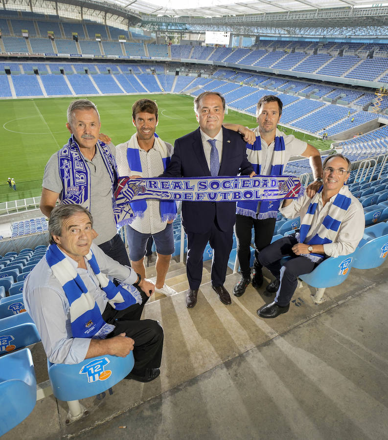 Arconada, Larrañaga, Rekarte, Prieto y Gorriz avalan el nuevo hogar txuri-urdin