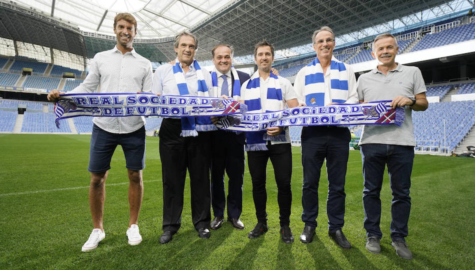 Arconada, Larrañaga, Rekarte, Prieto y Gorriz avalan el nuevo hogar txuri-urdin