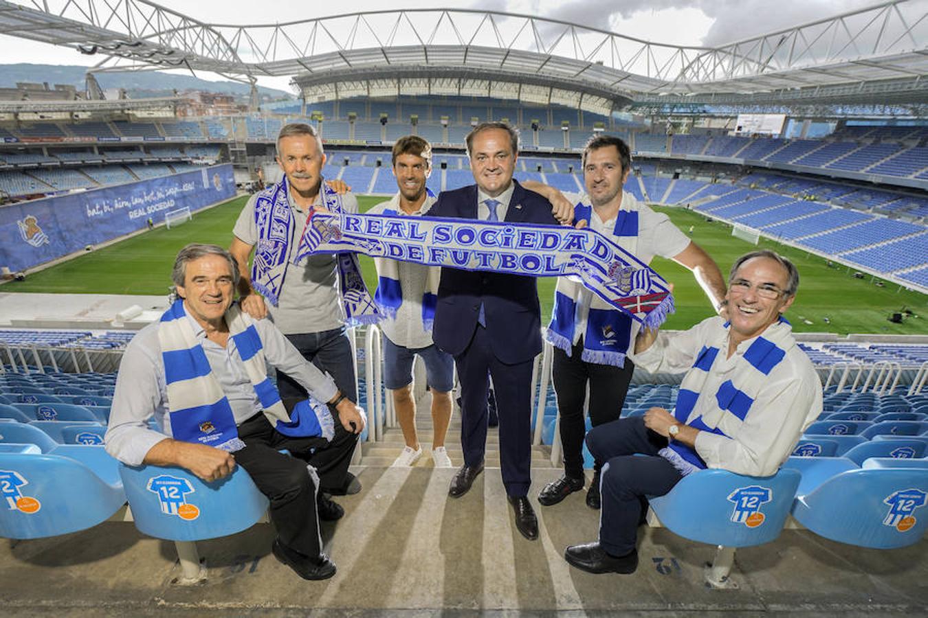 Arconada, Larrañaga, Rekarte, Prieto y Gorriz avalan el nuevo hogar txuri-urdin