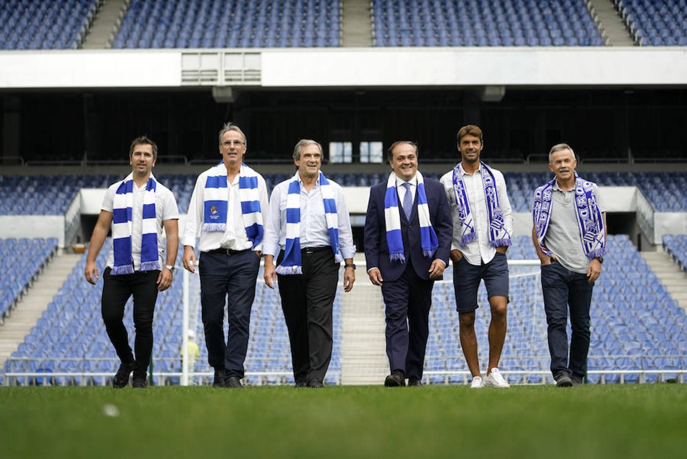 Arconada, Larrañaga, Rekarte, Prieto y Gorriz avalan el nuevo hogar txuri-urdin