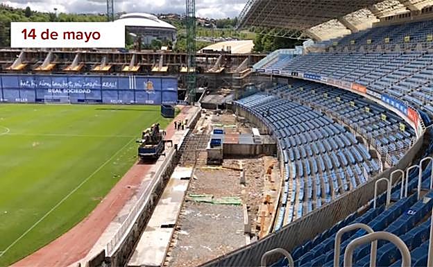 Reforma de Anoeta: Cuatro meses de obras en cuatro minutos