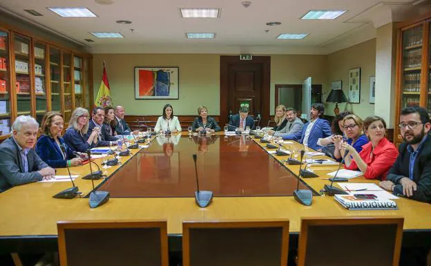 Reunión del Pacto de Toledo, el pasado mes de junio, presidido por Celia Villalobos.