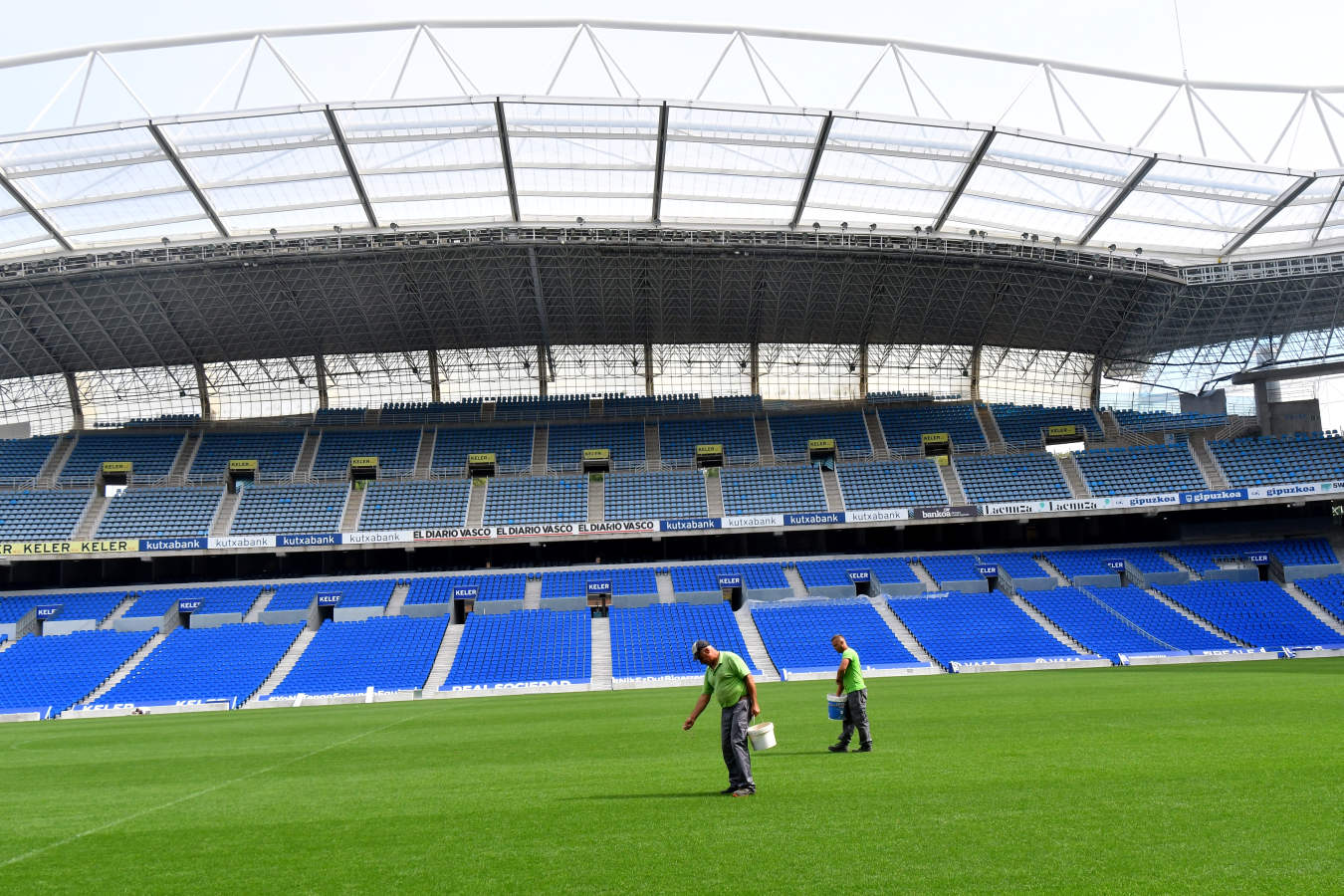 La Real trabaja para minimizar los errores que pudo haber en el estreno del nuevo campo de fútbol