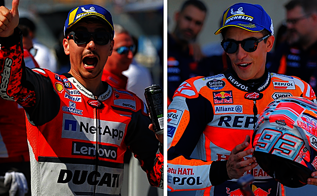 Jorge Lorenzo y Marc Máquez. 