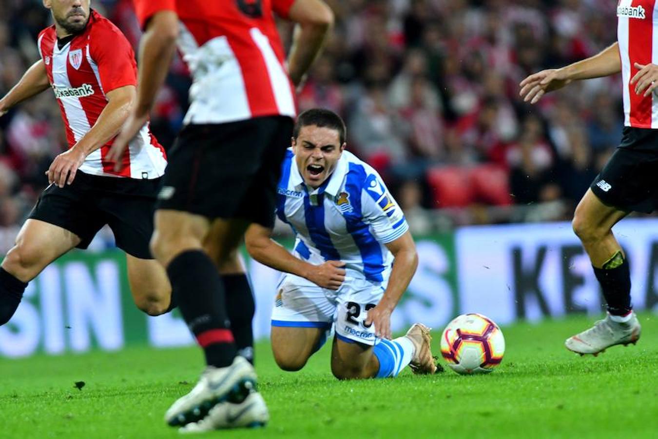 Derbi vasco disputado este viernes en San Mamés, correspondiente a la octava jornada de Liga