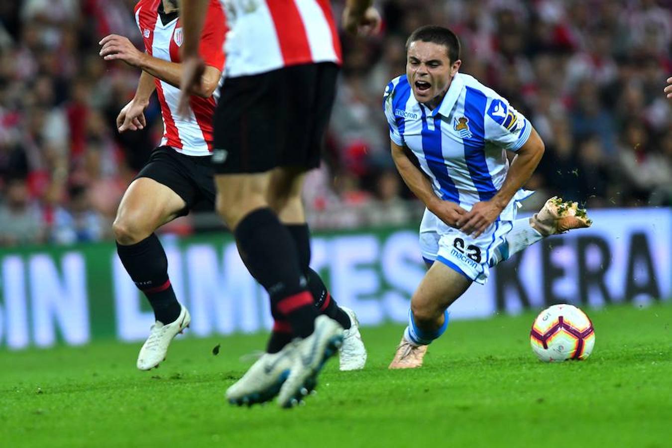 Derbi vasco disputado este viernes en San Mamés, correspondiente a la octava jornada de Liga