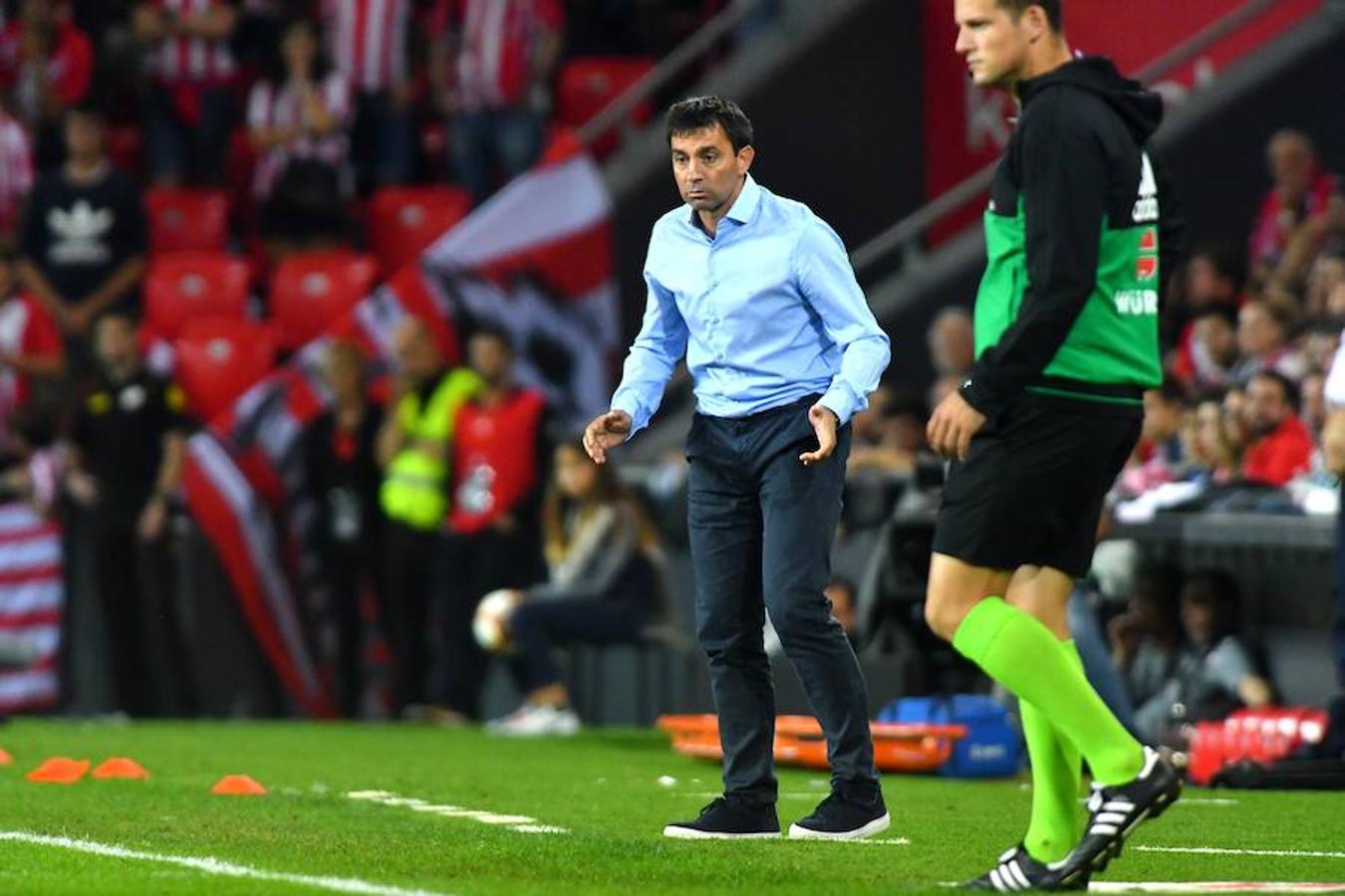 Derbi vasco disputado este viernes en San Mamés, correspondiente a la octava jornada de Liga