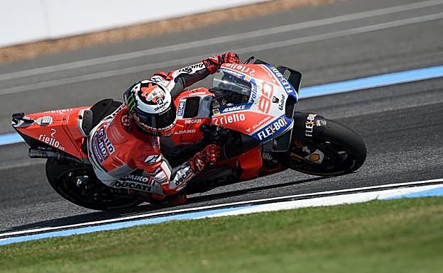 Jorge Lorenzo, durante los entrenamientos. 