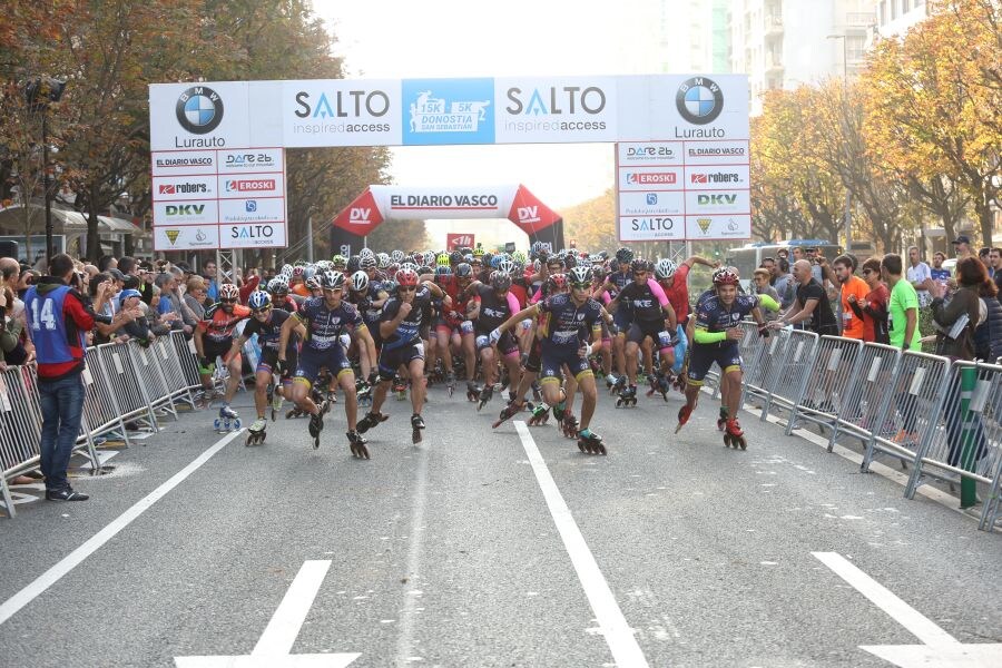 Eneko Agirrezabal (Segura, 32 años) y Maite Arraiza (Lazkao, 31 años) ganaron esta mañana la XXII edición de la Salto Systems Clásica de San Sebastián que contó con un espléndido día para la práctica deportiva. De los cerca de 3.000 inscritos partieron desde la Avenida de Madrid 2.660 participantes distribuidos entre todas las modalidades del evento.