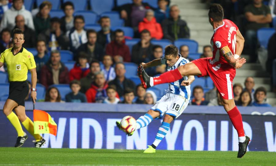 La Real Sociedad y el Girona han empatado (0-0) en el partido disputado el lunes por la noche en el estadio de Anoeta.. 