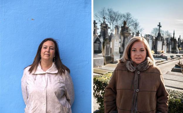 Maite Araluce, presidenta de AVT y Consuelo Ordoñez, presidenta de Covite. 