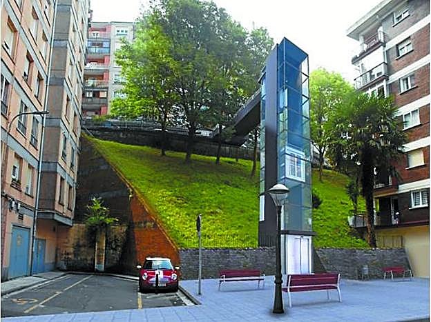 Nuevo avance. La movilidad en el barrio de Artia dará un gran paso adelante con el futuro ascensor.