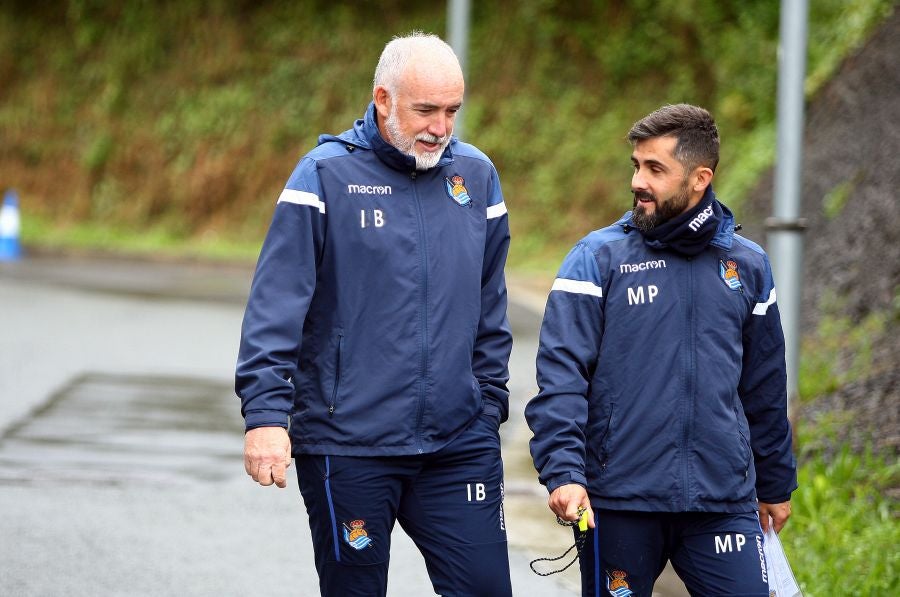 La Real Sociedad no descansa y ha vuelto a entrenarse en Zubieta tras perder ayer frente al Atlético de Madrid en el Wanda Metropolitano. 
