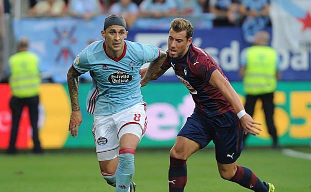 Sergi Enrich, en el último Eibar-Celta de Ipurua. 